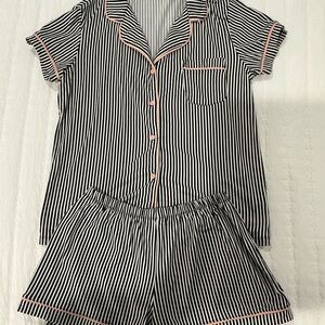 Tart Intimates Striped Pajama Set with Pink Accents